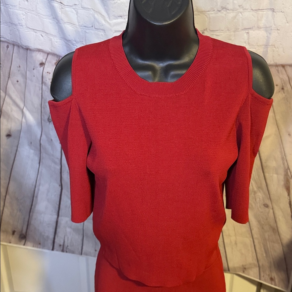 NWT Mustard Seed Bold Red Skirt Set